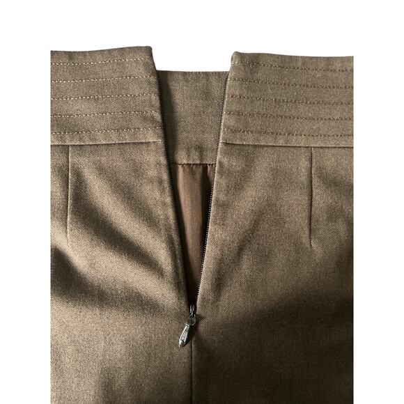Loft Women’s Size 0 Military Green Academia 2 Pocket Knee Length Skirt‎ - Picture 4 of 7